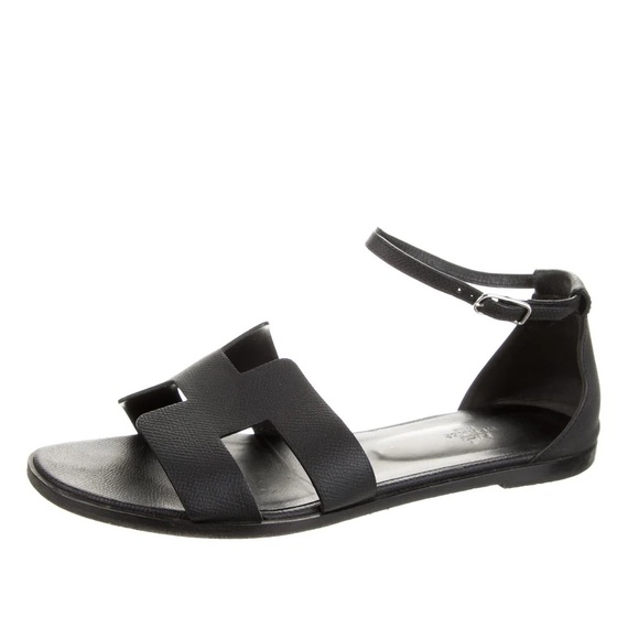 HERMÈS Santorini Leather Sandals Size: 10 | IT 40 - Picture 2 of 5